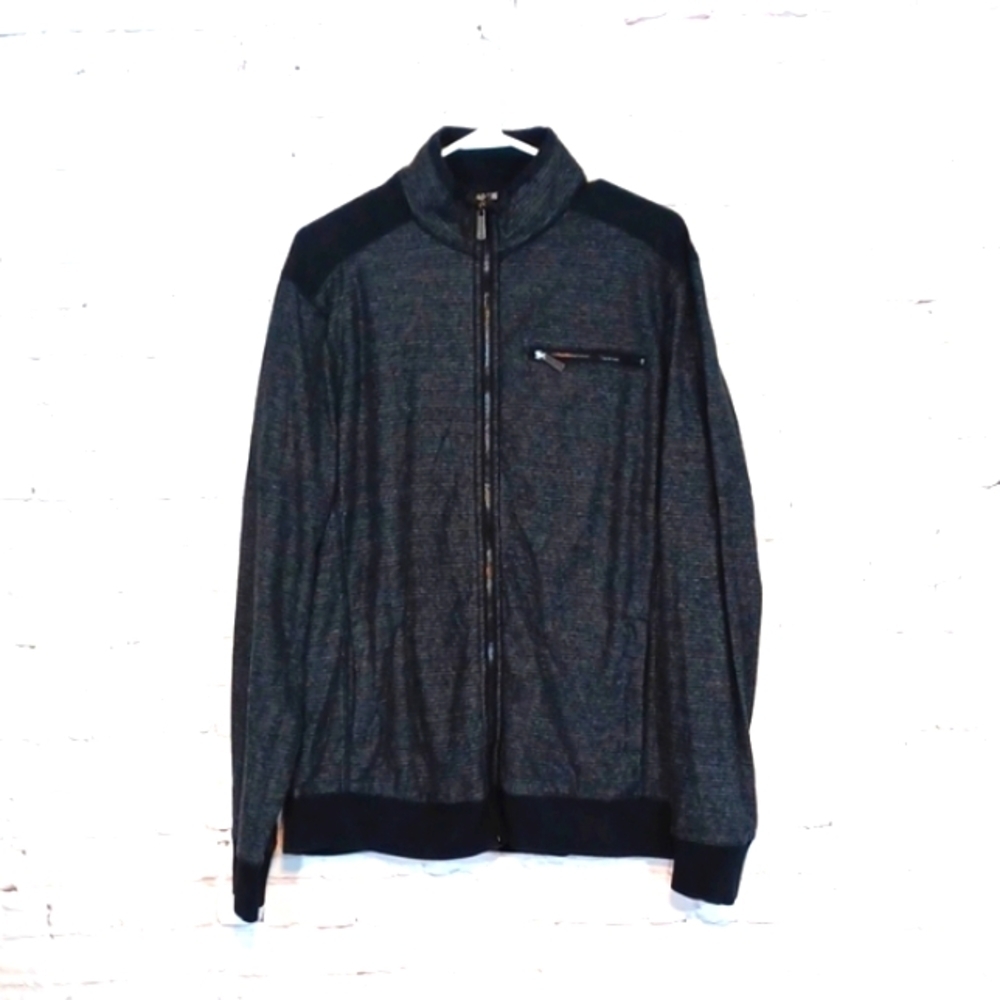 Apt 9 Men's Gray & Black Hoodie Jacket‎ L New No Tag